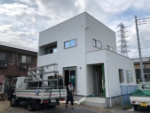 足場が外れました