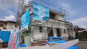 「角地に建つ全館空調の家」上棟しました