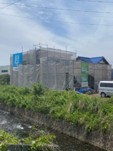 「川辺のステキな美容室&2世帯住宅」上棟しました