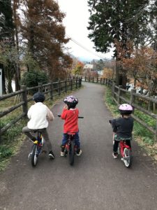 紅葉とサイクリング