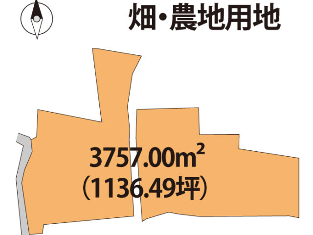 閑静で緑陽光溢れる実り豊かな大農地（畑・農地用地）