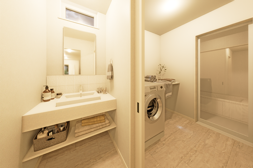 ちょうどいい!駅徒歩5分で心地よく暮らせる約26坪の平屋|モデルハウスサニタリールームGRANDOPEN|イデキョウホーム