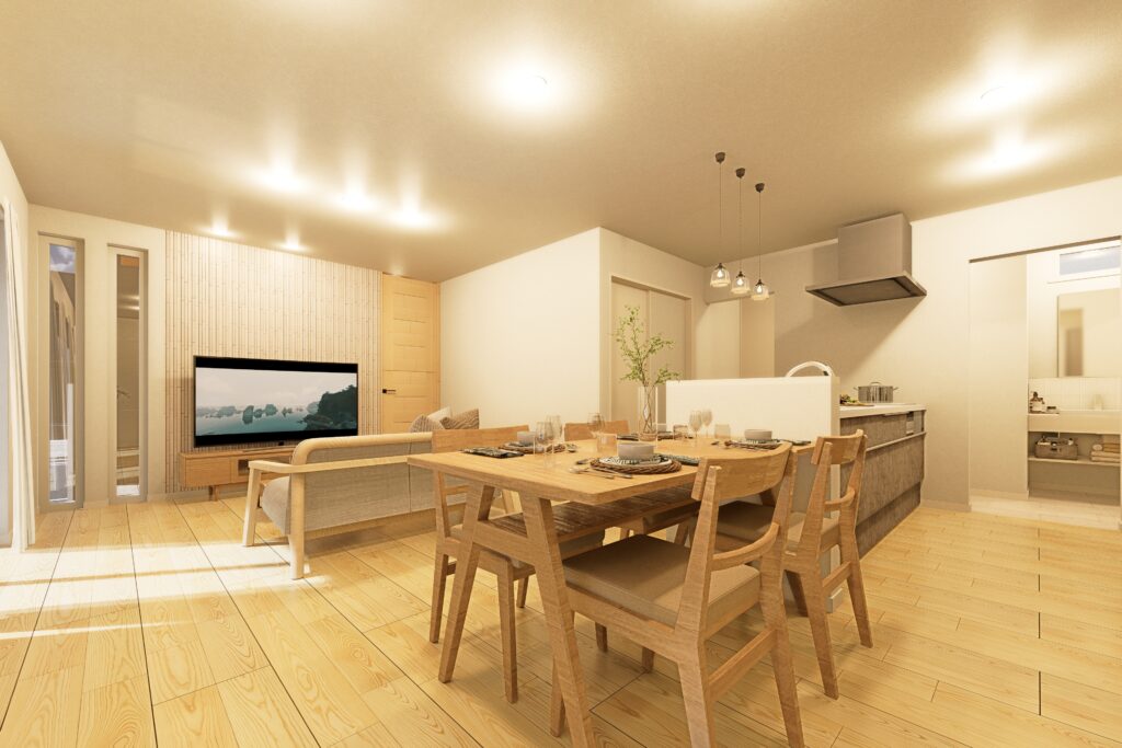 ちょうどいい!駅徒歩5分で心地よく暮らせる約26坪の平屋|モデルハウスリビングGRANDOPEN|イデキョウホーム