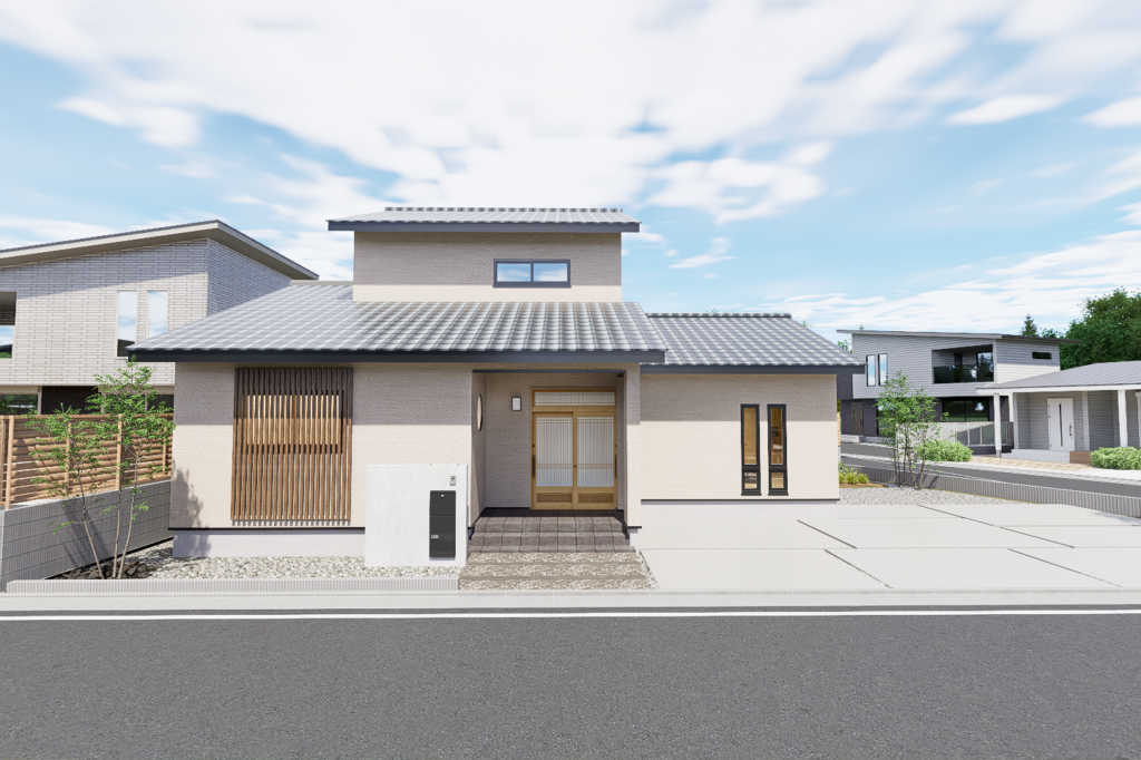 瓦屋根と本格和室|完成内覧会|外観正面|fuji-yイデキョウホーム